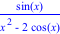 sin(x)/(x^2-2*cos(x))