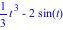 1/3*t^3-2*sin(t)