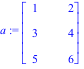 a := matrix([[1, 2], [3, 4], [5, 6]])
