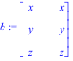 b := matrix([[x, x], [y, y], [z, z]])