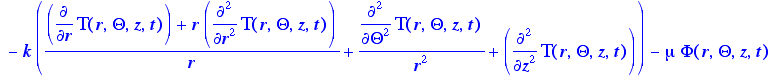 energy := rho*Cp*(diff(T(r,Theta,z,t),t)+vr(r,Theta...