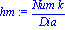 hm := Num*k/Dia