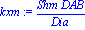 kxm := Shm*DAB/Dia
