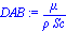 DAB := mu/(rho*Sc)