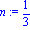 n := 1/3