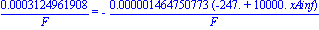 0.3124961908e-3/F = -0.1464750773e-5*(-247.+10000.*xAinf)/F