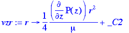 vzr := proc (r) options operator, arrow; 1/4*diff(P...